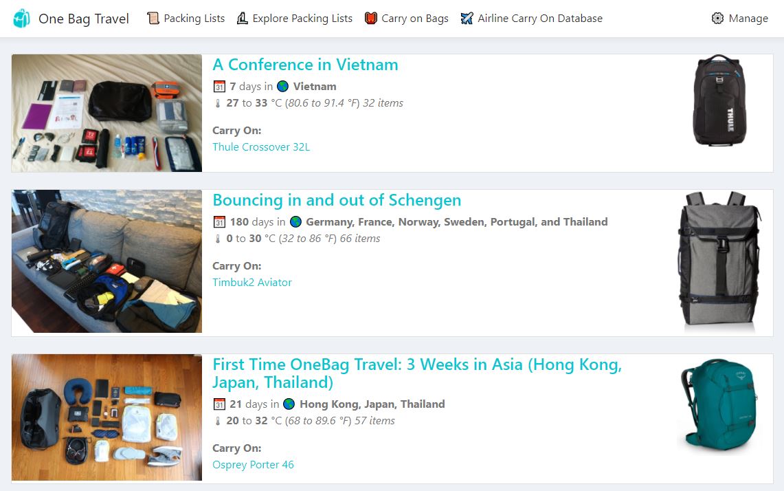 Onebag.Travel screenshot